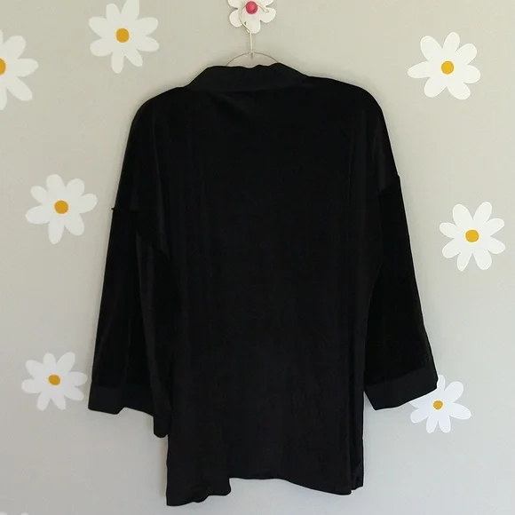 Ann Taylor Black Velvet Kimono - Picture 5 of 16
